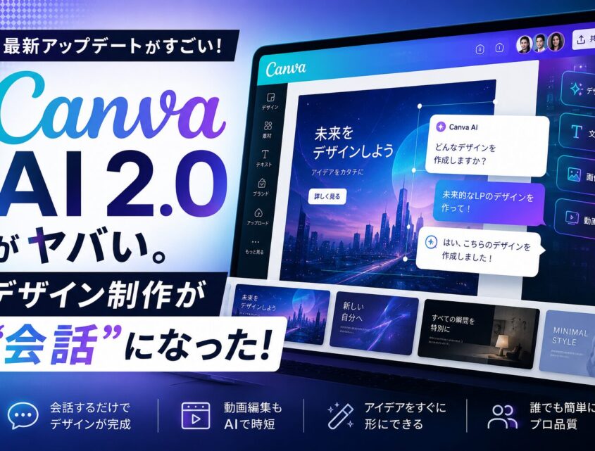 Canva AI 2.0がヤバい。デザイン制作が“会話”になった！