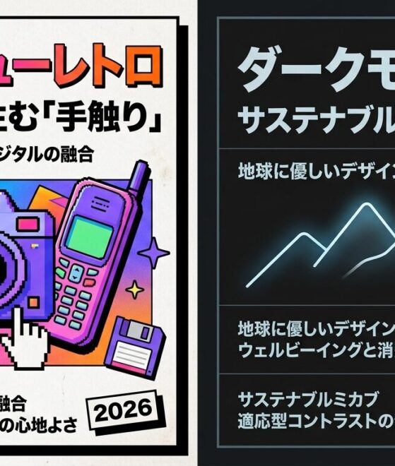 「Y2K・ニューレトロ」と「ダークモード & ミニマリズム」