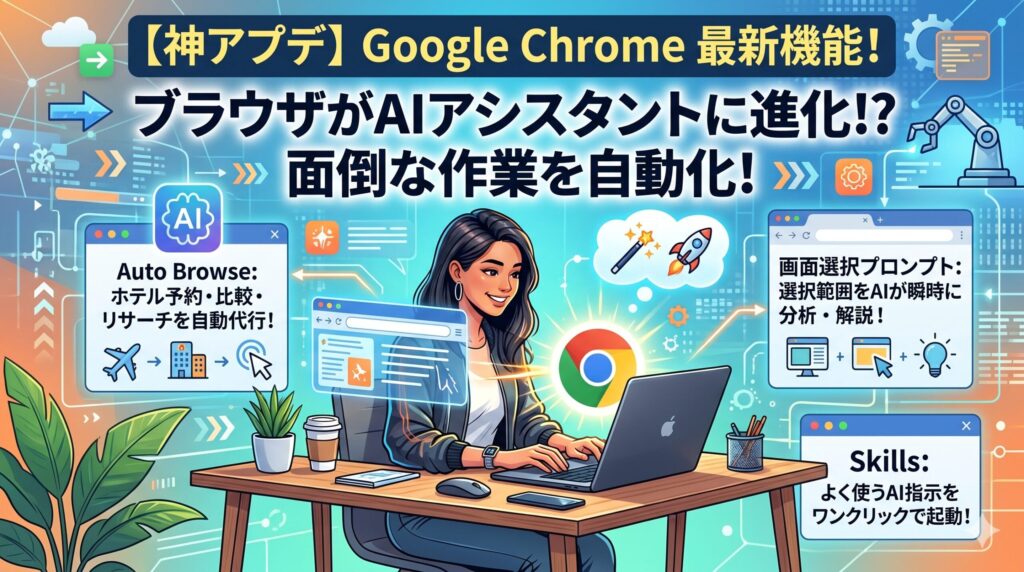 Google Chromeの「自動ブラウジング」