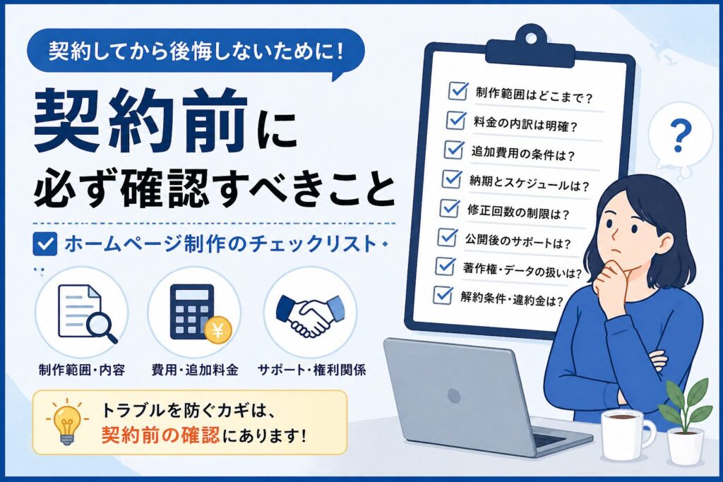 契約前に必ず確認すべきこと